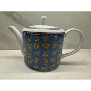 Vista Alegre Vintage Discontinued Sunflower Daisy Floral Teapot